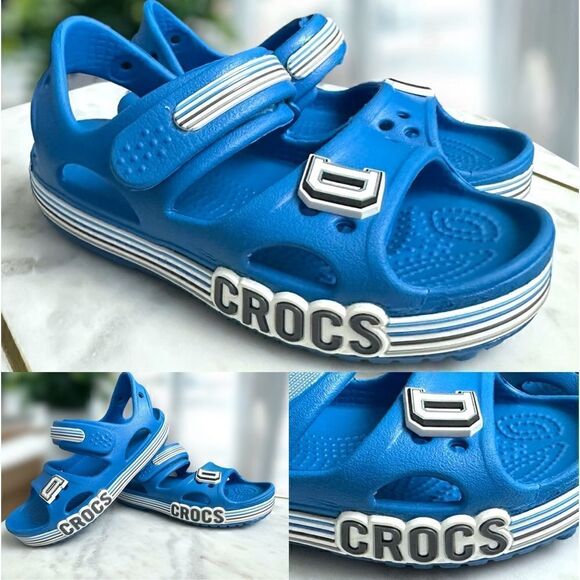 CROCS Toddler Kids Childrens Crocband Sandals Blue size 12C - Picture 1 of 16